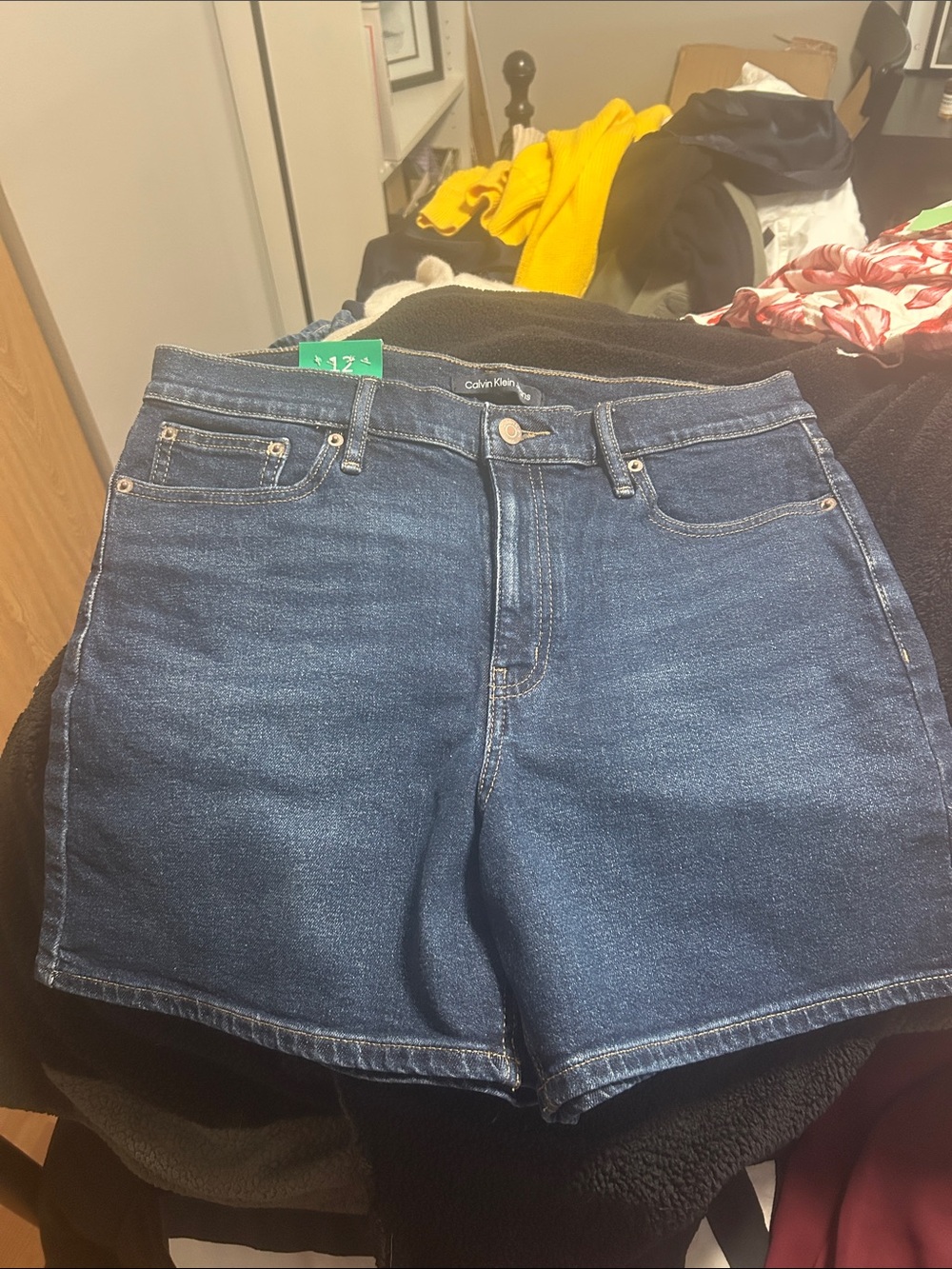 Calvin Klein Jeans Indigo Blue High-Rise Denim Shorts